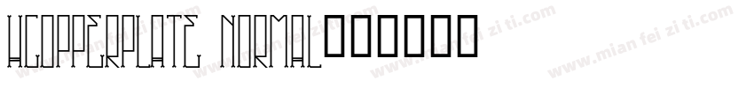 HCopperplate Normal字体转换